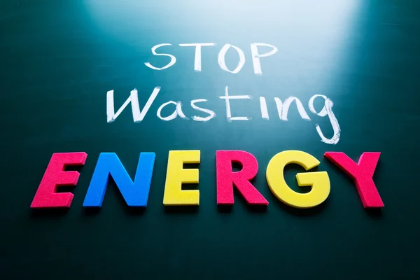 Stop wasting energy concept — Stock Photo, Image