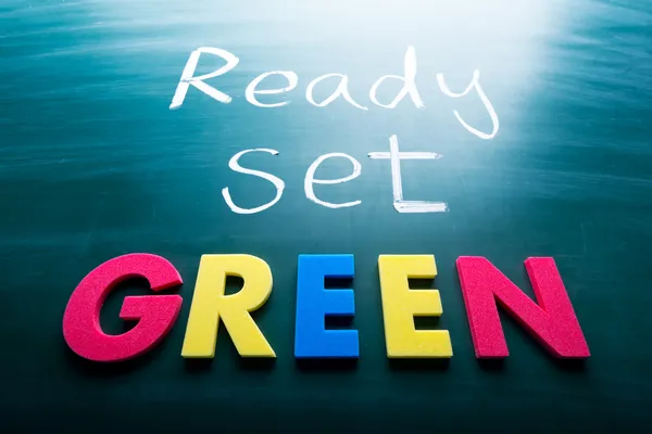 Ready, set, groen! — Stockfoto