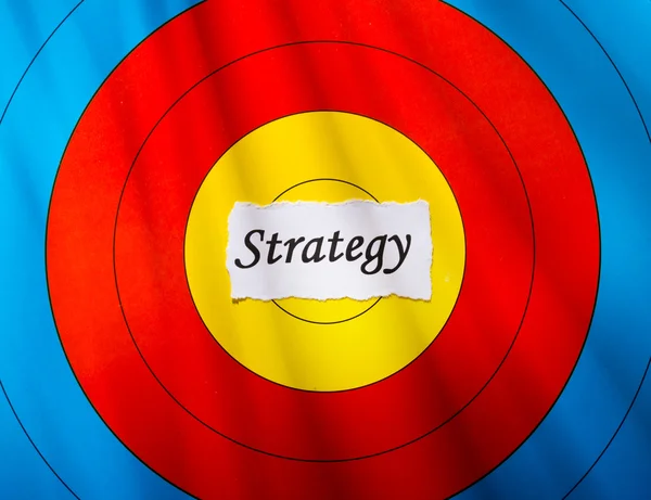 Target on strategy concept — Stockfoto
