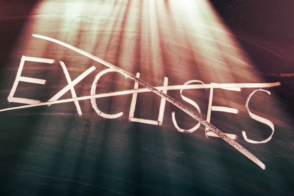 Geen excuses concept — Stockfoto