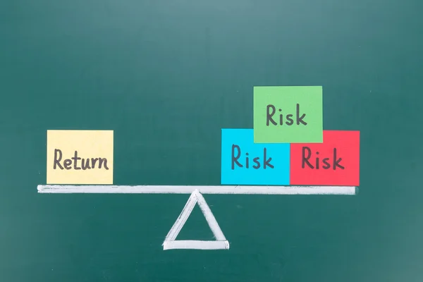 Return and risk balance concept — Stock Photo, Image