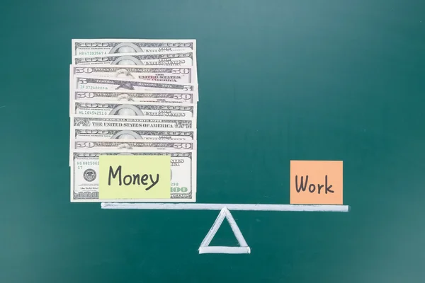 Work and money balance concept — Stock Photo, Image