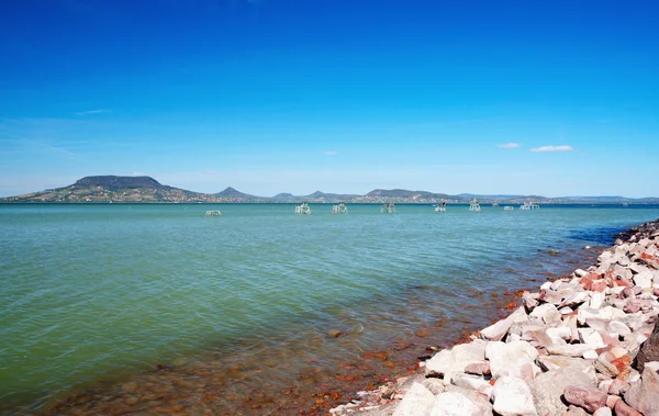 Widok na jezioro balaton, Węgry — Zdjęcie stockowe