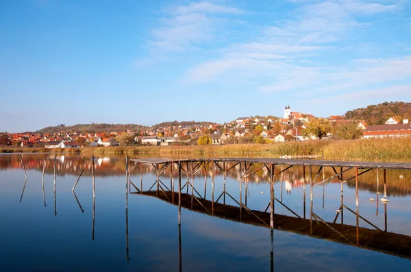 Paesaggio di Tihany in autunno al Lago Balaton, Ungheria — Foto Stock