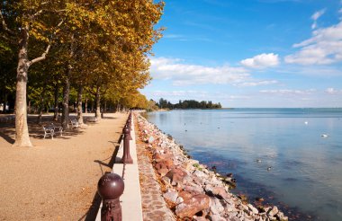 Promenade at Lake Balaton, Hungary clipart
