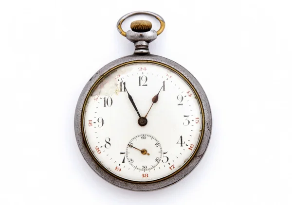 Vintage orologio da tasca isolato — Foto Stock