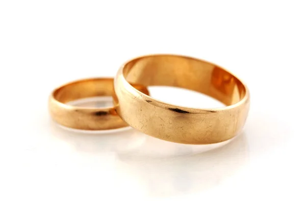 황금 결혼반지 — 스톡 사진