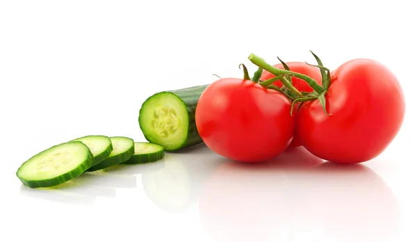 Tomaten und Gurken — Stockfoto