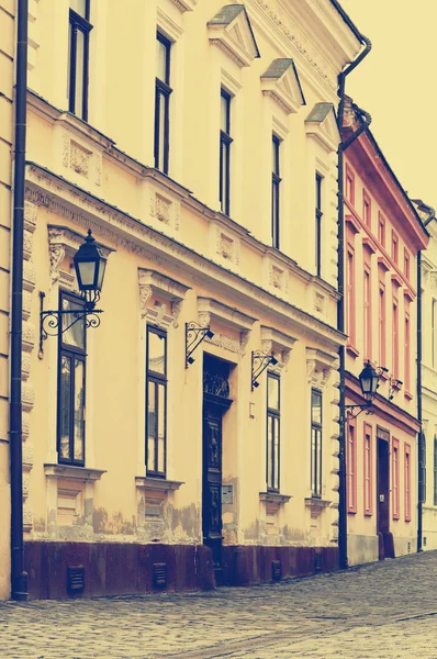 Vecchia strada cittadina a Veszprem, Ungheria (vecchia foto ) — Foto Stock