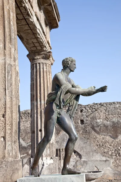 Pompeji. Statue von Apollo — Stockfoto