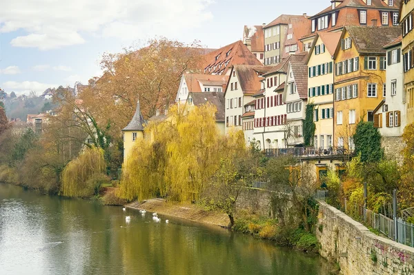 Ciudad de Tuebingen. Río Neckar — Foto de Stock