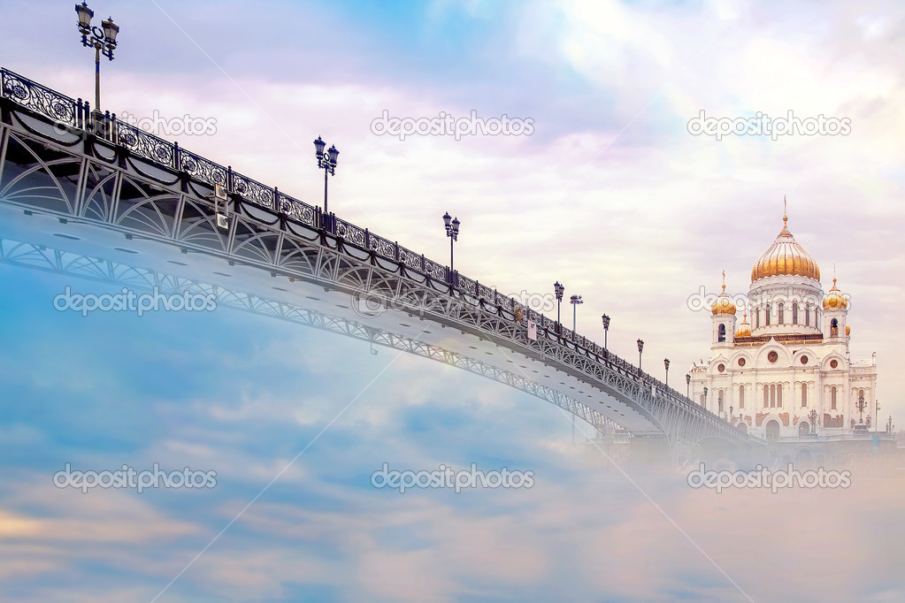 Cathedral of Christ the Saviour and Patriarshy Bridge, the colla