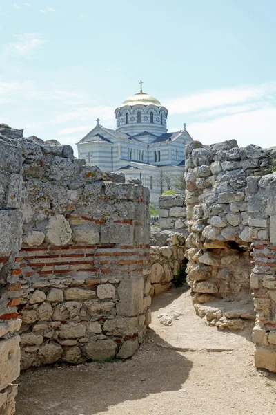 Chersonez Taurydzki i katedry vladimirskiy — Zdjęcie stockowe