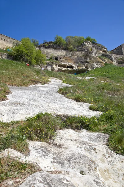 Chufut-Kale, spelaean city - fortress — Stock Photo, Image