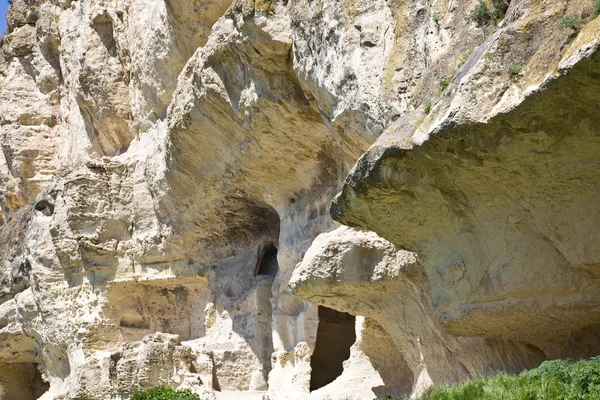 Chufut-Kale, spelaean city - erőd — Stock Fotó