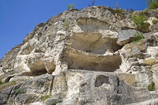 Chufut-Kale, spelaean city - fortress — Stock Photo, Image