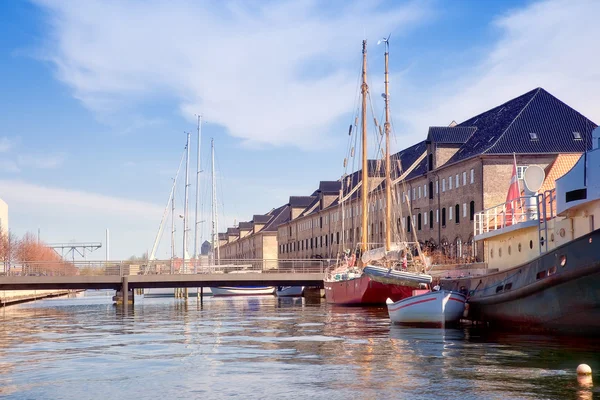 I canali sono in città Copenaghen — Foto Stock
