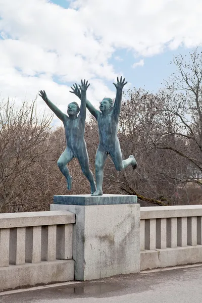 Esculturas em Frogner park — Fotografia de Stock