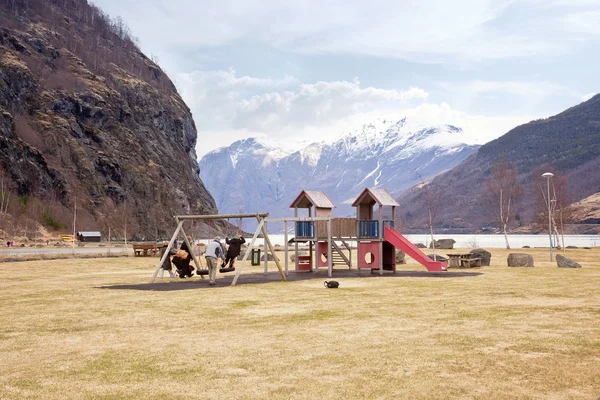 Oever fjord sognefjord — Stockfoto