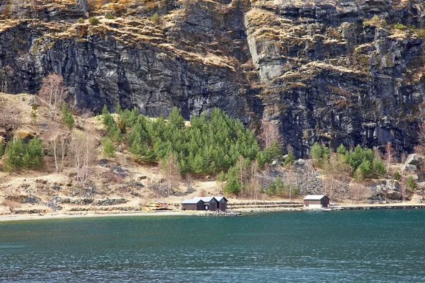 Oever fjord sognefjord — Stockfoto