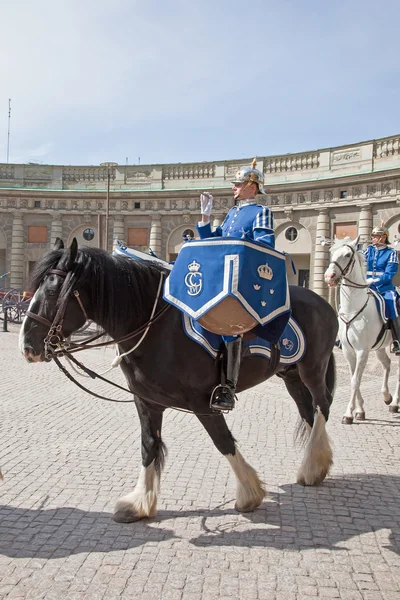 Changing of the guard near the royal palace. Sweden. Stockholm — Stock Photo, Image