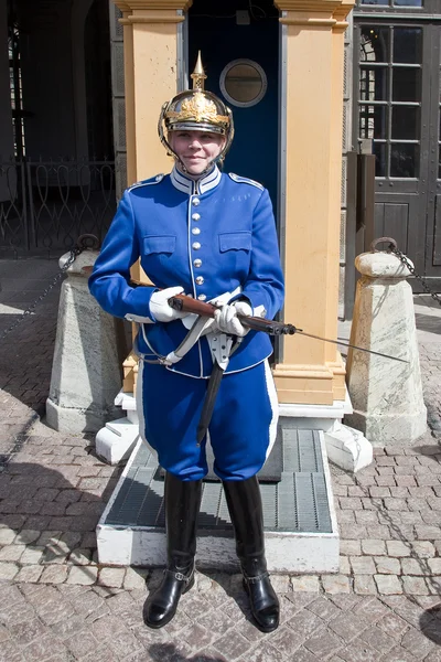 Wachablösung in der Nähe des königlichen Palastes. Schweden. Stockholm — Stockfoto