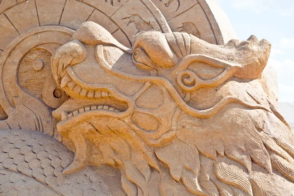 Escultura de curta duração de areia. Do passado remoto — Fotografia de Stock