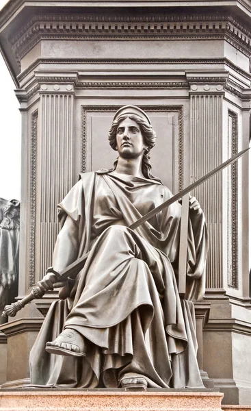 Ano 1876. Pedestal do monumento ao rei Frederico Augusto I — Fotografia de Stock