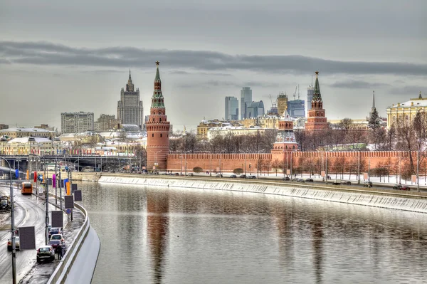 Vista del Kremlin de Moscú. HDR — Foto de Stock