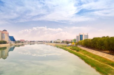 Atyrau. Belediye peyzaj
