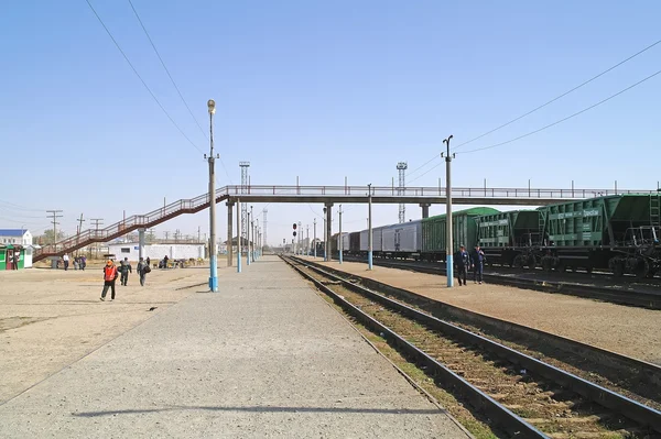 Station i makat. Kazakstan — Stockfoto