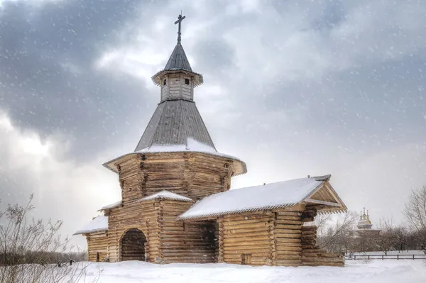 Snowfall in Kolomenskoye — Stock Photo, Image