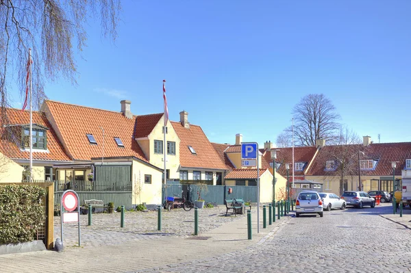 Fiskeby med hus av 1500-talet — Stockfoto