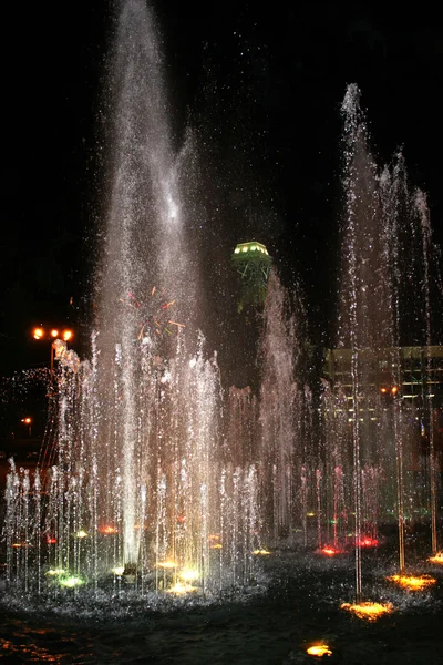 Coloured fountains — Stock Photo, Image