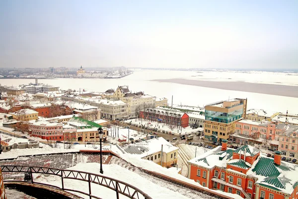 Vista su una città Nizhny Novgorod — Foto Stock