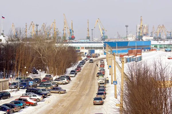 Murmansk, porto merci — Foto Stock