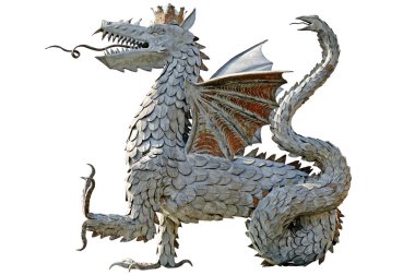 Şehrin arması ejderhadan kazan