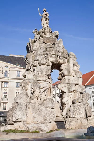 Brno. Uma fonte é Parnassus. 1695 anos — Fotografia de Stock