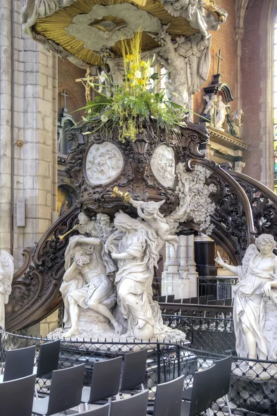 Inside the cathedral  of Saint Bavo — Stock Photo, Image