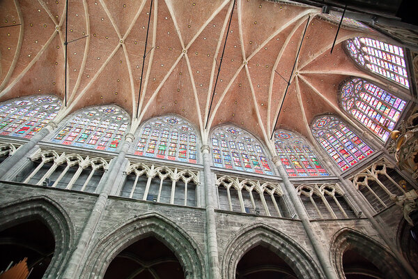 Inside the cathedral  of Saint Bavo