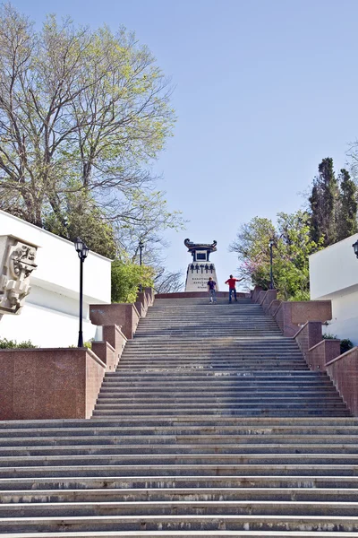 Sevastopol, schodiště do památníku na cele Merkur — Stock fotografie