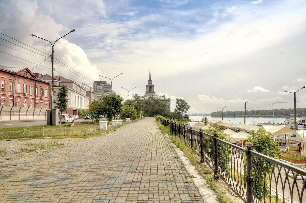 Yenisei river embankment 