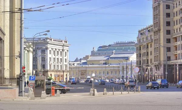 Moskwa. Ulica jest Okhotnyy ryad — Zdjęcie stockowe