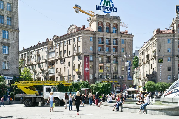Kiev, plaza principal de la ciudad — Foto de Stock