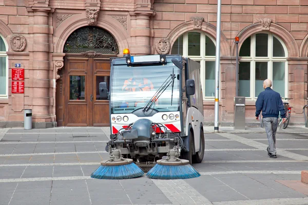 Frankfurt am main.cleaning się z ulic — Zdjęcie stockowe