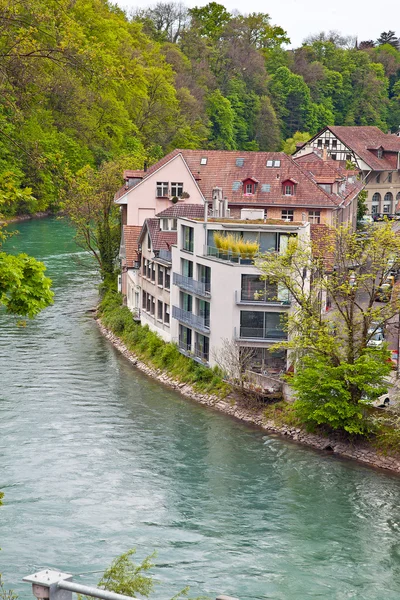Švýcarsko, bern město a řeka aare — Stock fotografie