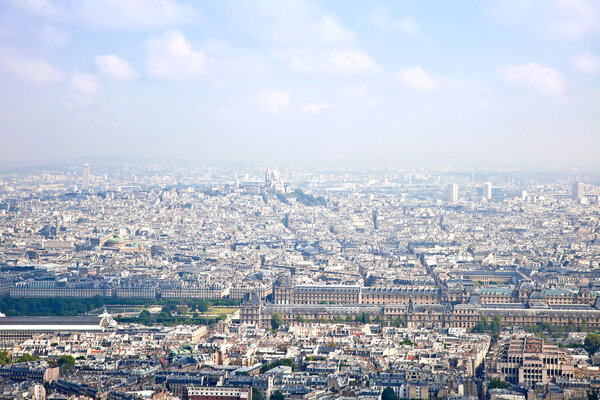 FRANCE, PARIS - April 30.2014: View of city from the height of bird flight