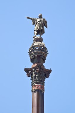 Barselona. anıt christopher columbus 