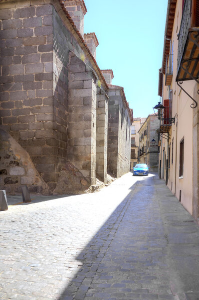 SPAIN, AVILA - May 03.2014: The historic center of the medieval city