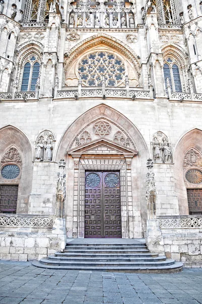 Burgos. Entrada na Catedral de Nossa Senhora — Fotografia de Stock